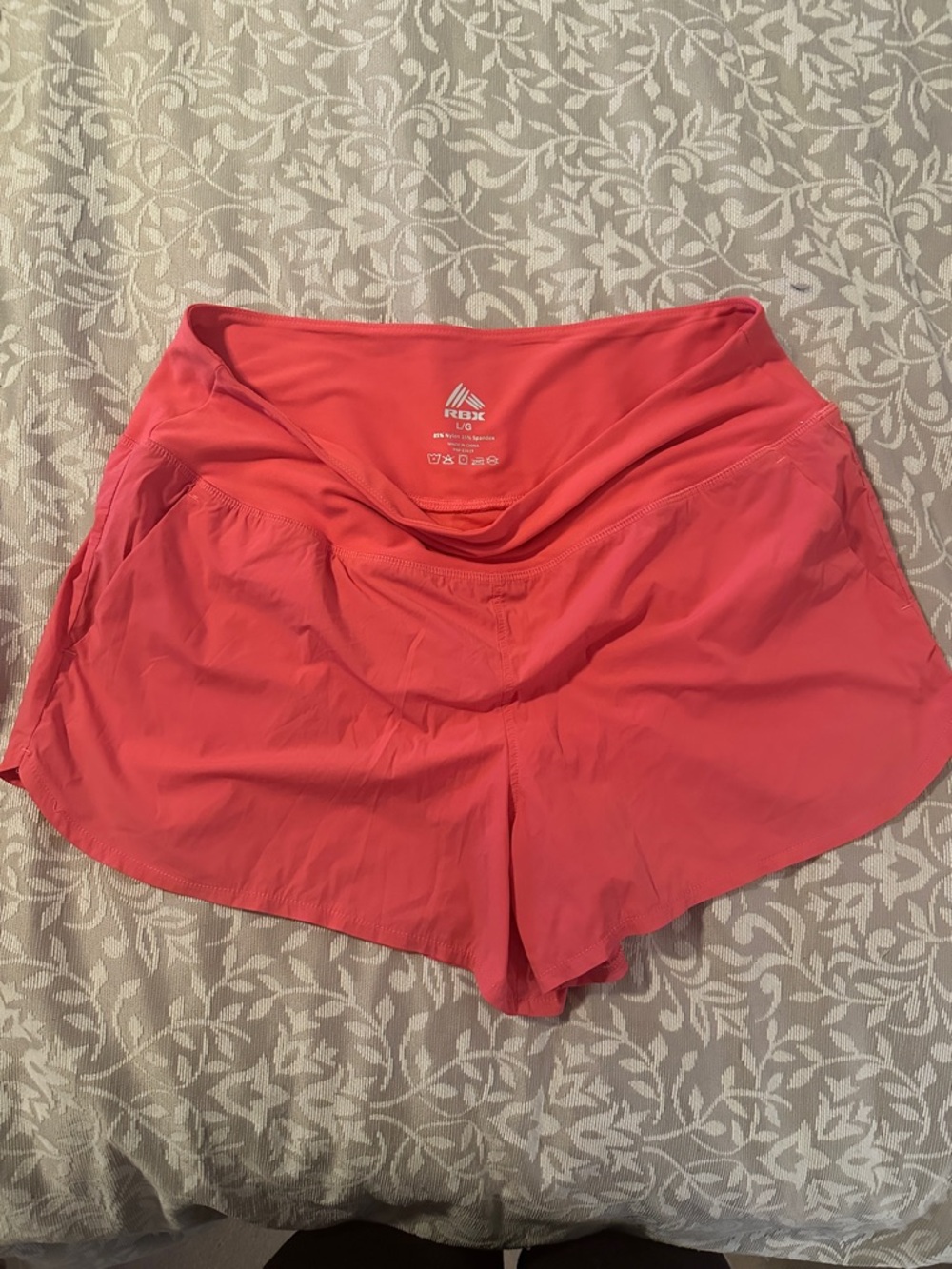 RBX Women's Coral-Pink Athletic Shorts
